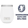 imageYETI Rambler 10 oz Wine Tumbler Vacuum Insulated Stainless Steel with MagSlider Lid NavyWhite