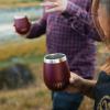 imageYETI Rambler 10 oz Wine Tumbler Vacuum Insulated Stainless Steel with MagSlider Lid NavyWild Vine Red