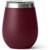 imageYETI Rambler 10 oz Wine Tumbler Vacuum Insulated Stainless Steel with MagSlider Lid NavyWild Vine Red