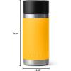 imageYETI Rambler 12 oz Bottle Stainless Steel Vacuum Insulated with Hot Shot CapAlpine Yellow