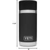 imageYETI Rambler 12 oz Bottle Stainless Steel Vacuum Insulated with Hot Shot CapBlack