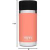 imageYETI Rambler 12 oz Bottle Stainless Steel Vacuum Insulated with Hot Shot CapCoral