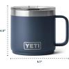 imageYETI Rambler 14 oz Ceramic Lined Stackable Mug Vacuum Insulated Stainless Steel with MagSlider Lid SeafoamBlack