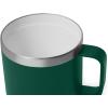 imageYETI Rambler 14 oz Ceramic Lined Stackable Mug Vacuum Insulated Stainless Steel with MagSlider Lid SeafoamBlack Forest Green