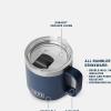 imageYETI Rambler 14 oz Ceramic Lined Stackable Mug Vacuum Insulated Stainless Steel with MagSlider Lid SeafoamNavy