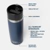 imageYETI Rambler 16 oz Travel Bottle Stainless Steel Vacuum Insulated with Leakproof Commuter Cap NavyBlack