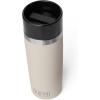imageYETI Rambler 16 oz Travel Bottle Stainless Steel Vacuum Insulated with Leakproof Commuter Cap NavyCape Taupe