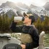 imageYETI Rambler 16 oz Travel Bottle Stainless Steel Vacuum Insulated with Leakproof Commuter Cap NavyCape Taupe