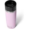 imageYETI Rambler 16 oz Travel Bottle Stainless Steel Vacuum Insulated with Leakproof Commuter Cap NavyCherry Blossom  Textured