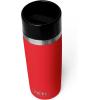 imageYETI Rambler 16 oz Travel Bottle Stainless Steel Vacuum Insulated with Leakproof Commuter Cap NavyRescue Red