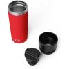 imageYETI Rambler 16 oz Travel Bottle Stainless Steel Vacuum Insulated with Leakproof Commuter Cap NavyRescue Red