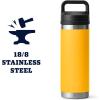 imageYETI Rambler 18 oz Bottle Vacuum Insulated Stainless Steel with Chug Cap WhiteAlpine Yellow