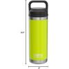 imageYETI Rambler 18 oz Bottle Vacuum Insulated Stainless Steel with Chug Cap WhiteChartreuse