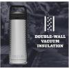 imageYETI Rambler 18 oz Bottle Vacuum Insulated Stainless Steel with Chug Cap WhiteGrey StoneTextured