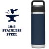 imageYETI Rambler 18 oz Bottle Vacuum Insulated Stainless Steel with Chug Cap WhiteNavy