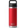 imageYETI Rambler 18 oz Bottle Vacuum Insulated Stainless Steel with Chug Cap WhiteRescue Red