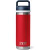 imageYETI Rambler 18 oz Bottle Vacuum Insulated Stainless Steel with Chug Cap WhiteRescue RedWhiteNavy