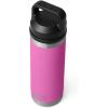 imageYETI Rambler 18 oz Bottle Vacuum Insulated Stainless Steel with Chug Cap WhiteWildflower Fuchsia