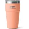 imageYETI Rambler 20 oz Stackable Tumbler Stainless Steel Vacuum Insulated with MagSlider LidLowcountry Peach