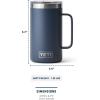 imageYETI Rambler 24 oz Mug Vacuum Insulated Stainless Steel with MagSlider LidCherry Blossom  Textured