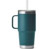 imageYETI Rambler 25 oz Tumbler with Handle and Straw Lid Travel Mug Water Tumbler Vacuum Insulated Cup with Handle Stainless Steel Rescue RedAgave Teal
