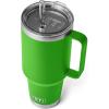 imageYETI Rambler 25 oz Tumbler with Handle and Straw Lid Travel Mug Water Tumbler Vacuum Insulated Cup with Handle Stainless Steel Rescue RedCanopy Green