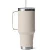 imageYETI Rambler 25 oz Tumbler with Handle and Straw Lid Travel Mug Water Tumbler Vacuum Insulated Cup with Handle Stainless Steel Rescue RedCape Taupe
