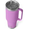 imageYETI Rambler 25 oz Tumbler with Handle and Straw Lid Travel Mug Water Tumbler Vacuum Insulated Cup with Handle Stainless Steel Rescue RedDesert Bloom