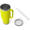 imageYETI Rambler 25 oz Tumbler with Handle and Straw Lid Travel Mug Water Tumbler Vacuum Insulated Cup with Handle Stainless Steel Rescue RedFirefly Yellow