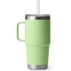 imageYETI Rambler 25 oz Tumbler with Handle and Straw Lid Travel Mug Water Tumbler Vacuum Insulated Cup with Handle Stainless Steel Rescue RedKey Lime
