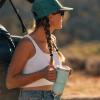 imageYETI Rambler 25 oz Tumbler with Handle and Straw Lid Travel Mug Water Tumbler Vacuum Insulated Cup with Handle Stainless Steel Rescue RedPapaya