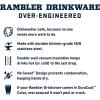 imageYETI Rambler 25 oz Tumbler with Handle and Straw Lid Travel Mug Water Tumbler Vacuum Insulated Cup with Handle Stainless Steel Rescue RedTropical Pink