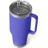 imageYETI Rambler 25 oz Tumbler with Handle and Straw Lid Travel Mug Water Tumbler Vacuum Insulated Cup with Handle Stainless Steel Rescue RedUltramarine Violet