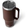 imageYETI Rambler 25 oz Tumbler with Handle and Straw Lid Travel Mug Water Tumbler Vacuum Insulated Cup with Handle Stainless Steel Rescue RedWetlands Brown