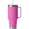 imageYETI Rambler 25 oz Tumbler with Handle and Straw Lid Travel Mug Water Tumbler Vacuum Insulated Cup with Handle Stainless Steel Rescue RedWildflower Fuchsia