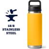 imageYETI Rambler 26 oz Bottle Vacuum Insulated Leakproof Stainless Steel with Chug CapAlpine Yellow