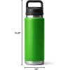 imageYETI Rambler 26 oz Bottle Vacuum Insulated Leakproof Stainless Steel with Chug CapCanopy Green