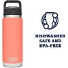 imageYETI Rambler 26 oz Bottle Vacuum Insulated Leakproof Stainless Steel with Chug CapCoral