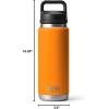imageYETI Rambler 26 oz Bottle Vacuum Insulated Leakproof Stainless Steel with Chug CapKing Crab