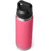 imageYETI Rambler 26 oz Bottle Vacuum Insulated Leakproof Stainless Steel with Chug CapTropical Pink