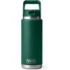 imageYETI Rambler 26 oz Bottle Vacuum Insulated Stainless Steel with Color Matching Straw CapBlack Forest Green