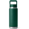 imageYETI Rambler 26 oz Bottle Vacuum Insulated Stainless Steel with Color Matching Straw CapBlack Forest Green