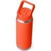 imageYETI Rambler 26 oz Bottle Vacuum Insulated Stainless Steel with Color Matching Straw CapPapaya