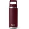 imageYETI Rambler 26 oz Bottle Vacuum Insulated Stainless Steel with Color Matching Straw CapWild Vine Red