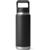imageYETI Rambler 26 oz Bottle Vacuum Insulated Stainless Steel with Straw Cap WhiteBlack