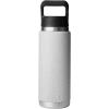 imageYETI Rambler 26 oz Bottle Vacuum Insulated Stainless Steel with Straw Cap WhiteGrey StoneTextured