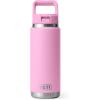 imageYETI Rambler 26 oz Bottle Vacuum Insulated Stainless Steel with Straw Cap WhitePower Pink