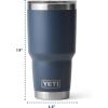 imageYETI Rambler 30 oz Stainless Steel Vacuum Insulated Tumbler wMagSlider Lid SeafoamWhite