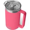 imageYETI Rambler 34 oz French Press with MagSlider Pitcher Lid Set Tropical Pink