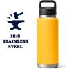 imageYETI Rambler 36 oz Bottle Vacuum Insulated Leakproof Stainless Steel with Chug CapAlpine Yellow